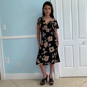 Black floral dress